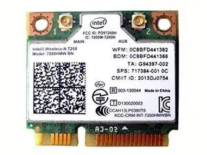 wireless-n 7260 7260hmw bn half mini pci-e bluetooth bt wireless wifi card 802.11 b g n 717384 710661 001 for hp laptop wireless-n 7260 7260hmw bn half mini pci-e bluetooth bt wireless wifi card 802.11 b g n 717384 710661 001 for hp laptop