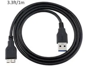 USB 3.0 A Male to Micro B Cable 3.3FT Cord Compatible with For WD My Passport and Elements Portable External Hard Drive, USB 3.0 A Male to Micro B Cable 3.3FT Cord Compatible with For WD My Passport and Elements Portable External Hard Drive,