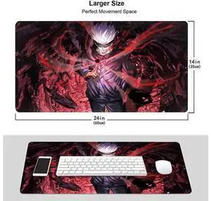 Large Mouse Pad, Extended Gaming Mousepad Non-Slip Base Keyboard Pad,Desk Mat 24" x 14" in, Anime Mouse Pad Large Mouse Pad, Extended Gaming Mousepad Non-Slip Base Keyboard Pad,Desk Mat 24" x 14" in, Anime Mouse Pad