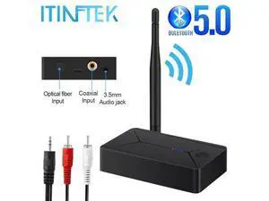 to Bluetooth 5.0 Adapter Wireless Receiver Optical Transmitter Coaxial RCA Stereo AUX Audio 3.5mm Jack for Speakers TV PC to Bluetooth 5.0 Adapter Wireless Receiver Optical Transmitter Coaxial RCA Stereo AUX Audio 3.5mm Jack for Speakers TV PC