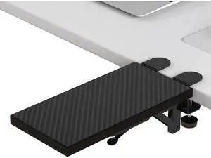 Ergonomics Desk Extender Tray, 11.8"x5.9" Punch-Free Clamp on, Foldable Keyboard Drawer Tray, Table Mount Arm Wrist Rest Shelf, Computer Elbow Arm Support -Walnut Black Ergonomics Desk Extender Tray, 11.8"x5.9" Punch-Free Clamp on, Foldable Keyboard Drawer Tray, Table Mount Arm Wrist Rest Shelf, Computer Elbow Arm Support -Walnut Black