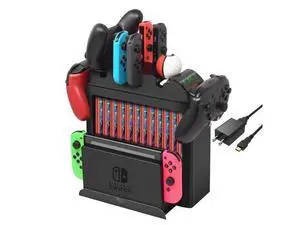 FastSnail Charger for Nintendo Switch Pro Controller, Joy Cons and Poke Ball Plus Controllers, All in One Charging Station or Display Stand for Nintendo Switch Accessories, with AC Adapter FastSnail Charger for Nintendo Switch Pro Controller, Joy Cons and Poke Ball Plus Controllers, All in One Charging Station or Display Stand for Nintendo Switch Accessories, with AC Adapter