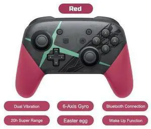 Limited Theme Bluetooth Wireless Switch Pro Controller - Gamepad for Nintendo Switch, Switch Lite, and Steam Games XENOBLADE Limited Theme Bluetooth Wireless Switch Pro Controller - Gamepad for Nintendo Switch, Switch Lite, and Steam Games XENOBLADE