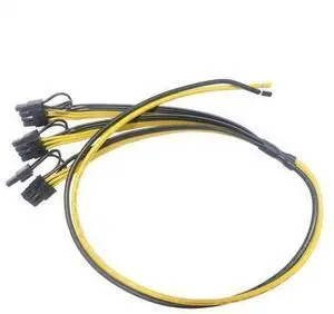 1 to 3 6+2 Pin 8Pin Mining Power Supply Cable Cord 12AWG 18AWG GPU Graphics Video Card for ETH BTC Bitcoin Miner (No pressure terminal) (70cm) 1 to 3 6+2 Pin 8Pin Mining Power Supply Cable Cord 12AWG 18AWG GPU Graphics Video Card for ETH BTC Bitcoin Miner (No pressure terminal) (70cm)