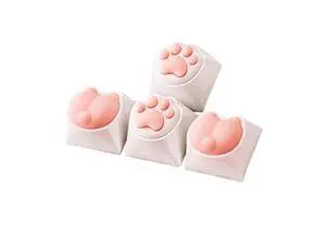 Attack Shark cat paw keycaps, cat bottom, resin single-sphere silicone skin-friendly, mechanical keyboard keycaps(4 pieces of cat paw silicone keycaps yellow) Attack Shark cat paw keycaps, cat bottom, resin single-sphere silicone skin-friendly, mechanical keyboard keycaps(4 pieces of cat paw silicone keycaps yellow)