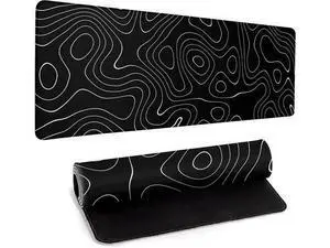 Large Topographic Map Gaming Mouse Pad for Desk Black Desk Pad with Non-Slip Rubber Base Stitched Edge Desk Organizers and Accessories Desk Decor Large Topographic Map Gaming Mouse Pad for Desk Black Desk Pad with Non-Slip Rubber Base Stitched Edge Desk Organizers and Accessories Desk Decor