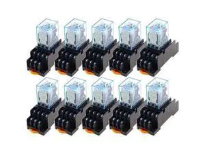10PCS MY4NJ DC/AC 12V 24V 36V 48V 110V 220V Coil 5A 4NO 4NC Power Relay DIN Rail 14 Pin time Relay with Socket Base (Color : DC, Size : 220V) 10PCS MY4NJ DC/AC 12V 24V 36V 48V 110V 220V Coil 5A 4NO 4NC Power Relay DIN Rail 14 Pin time Relay with Socket Base (Color : DC, Size : 220V)