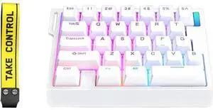 HE30 Rapid Trigger Magnetic Switch Gaming Keyboard,One-Handed Hall Effect RGB HotSwap Adjustable Actuation 8kHz Hyper Fast Mini Macro Gasket E-Sports Keypad Ergonomic Mechanical Keyboard (White) HE30 Rapid Trigger Magnetic Switch Gaming Keyboard,One-Handed Hall Effect RGB HotSwap Adjustable Actuation 8kHz Hyper Fast Mini Macro Gasket E-Sports Keypad Ergonomic Mechanical Keyboard (White)