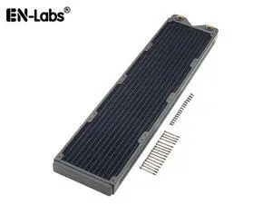 480mm Water Cooling Radiator, 12 Tubes Copper Water Cooler for Computer CPU Heat Sink - Liquid Heat Exchanger Dual G1/4 Thread, 1.06 inch Thickness, Black 480mm Water Cooling Radiator, 12 Tubes Copper Water Cooler for Computer CPU Heat Sink - Liquid Heat Exchanger Dual G1/4 Thread, 1.06 inch Thickness, Black