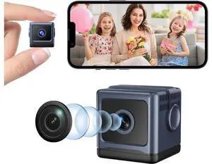 Cámara para el hogar HD Mini cámara interior para la oficina en casa de seguridad APP Control Cámara para mascotas bebé (solo vídeo) Negro Cámara para el hogar HD Mini cámara interior para la oficina en casa de seguridad APP Control Cámara para mascotas bebé (solo vídeo) Negro