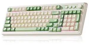 Vszerda S99 Gaming Keyboard, Wireless Computer Keyboards, Tri-Mode Bluetooth/2.4GHz/USB-C Custom Creamy Keyboard with Number Pad, RGB Backlit Media Knob Cute Programmable Keyboard for PC Gamer - Green Vszerda S99 Gaming Keyboard, Wireless Computer Keyboards, Tri-Mode Bluetooth/2.4GHz/USB-C Custom Creamy Keyboard with Number Pad, RGB Backlit Media Knob Cute Programmable Keyboard for PC Gamer - Green