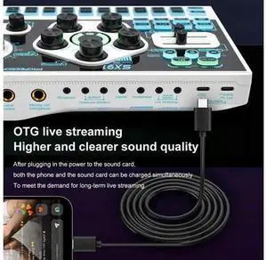 JAENFONG SX91 Sound Card USB Sound Mixer Professional Audio Mixing Console Amplifier for Live Sing PC Computer Laptop Cellphone JAENFONG SX91 Sound Card USB Sound Mixer Professional Audio Mixing Console Amplifier for Live Sing PC Computer Laptop Cellphone