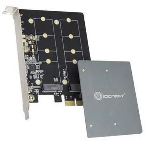 Vszerda Dual M.2 B-Key SATA SSD Converter PCI Express 3.0 x1 Expansion Card Heat Sink Jmicron JMB582 Chipset SI-PEX40153 Vszerda Dual M.2 B-Key SATA SSD Converter PCI Express 3.0 x1 Expansion Card Heat Sink Jmicron JMB582 Chipset SI-PEX40153
