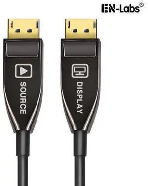 EnLabs AOCDP8K15M DP 1.4 Fiber Optic AOC Cable,DisplayPort to DisplayPort 8k@60HZ 4K@144Hz Male to Male Cable - (DP to DP Cable) Black - 49.18ft EnLabs AOCDP8K15M DP 1.4 Fiber Optic AOC Cable,DisplayPort to DisplayPort 8k@60HZ 4K@144Hz Male to Male Cable - (DP to DP Cable) Black - 49.18ft