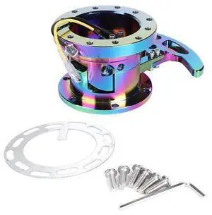 Tilt Flipped Racing Steering Wheel Quick Release Hub Kit, Removable Steering Wheel Adapter, 3.2x2.4in Steel Quick Release for Racing Seats with Wrench and Mounting Screws (Colorful) Tilt Flipped Racing Steering Wheel Quick Release Hub Kit, Removable Steering Wheel Adapter, 3.2x2.4in Steel Quick Release for Racing Seats with Wrench and Mounting Screws (Colorful)