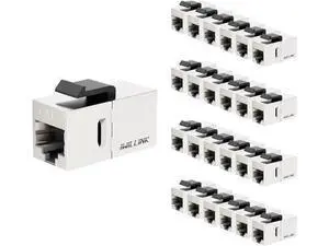 10Gbps CAT7 Coupler RJ45 Keystone Shielded Coupler 25-Pack, Ethernet Coupler, Female to Female Keystone Jack, STP Keystone Insert for Cat7/Cat6a/cat6/cat5e Cable 10Gbps CAT7 Coupler RJ45 Keystone Shielded Coupler 25-Pack, Ethernet Coupler, Female to Female Keystone Jack, STP Keystone Insert for Cat7/Cat6a/cat6/cat5e Cable