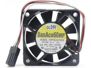 60MM Fanuc Cooling 9WF0624H7D05 9WF0624H7D03 A90L-0001 24V 0.12A 3 Wires Converter Case Fan 60*15mm San Ace 60WF 60MM Fanuc Cooling 9WF0624H7D05 9WF0624H7D03 A90L-0001 24V 0.12A 3 Wires Converter Case Fan 60*15mm San Ace 60WF