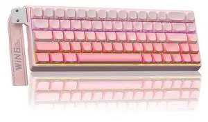 Vszerda WIN68 HE Mechanical Gaming Keyboard 60%, Hall Effect Magnetic Switch, Fast Trigger Mode Adjustable Actuation, 8000Hz Polling Rate, RGB Backlit, Wired Pink Keyboard for Laptop/PC Gamer Vszerda WIN68 HE Mechanical Gaming Keyboard 60%, Hall Effect Magnetic Switch, Fast Trigger Mode Adjustable Actuation, 8000Hz Polling Rate, RGB Backlit, Wired Pink Keyboard for Laptop/PC Gamer