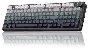 Vszerda F99 Pro Wireless Mechanical Keyboard with Knob,Gasket Structure,Tri-Mode BT5.0/USB-C/2.4GHz Hot Swappable Keyboard,Creamy Sound,RGB Backlit PBT Keycaps Computer Gaming Keyboards Vszerda F99 Pro Wireless Mechanical Keyboard with Knob,Gasket Structure,Tri-Mode BT5.0/USB-C/2.4GHz Hot Swappable Keyboard,Creamy Sound,RGB Backlit PBT Keycaps Computer Gaming Keyboards
