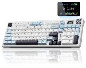 Vszerda S98 Pro Wireless Mechanical Keyboard,Smart Screen & Knob,Tri-Mode BT5.0/USB-C/2.4GHz Creamy Keyboard,Pre-lubed Linear Switches,Hot Swappable RGB Backlit Computer Gaming Keyboards Vszerda S98 Pro Wireless Mechanical Keyboard,Smart Screen & Knob,Tri-Mode BT5.0/USB-C/2.4GHz Creamy Keyboard,Pre-lubed Linear Switches,Hot Swappable RGB Backlit Computer Gaming Keyboards