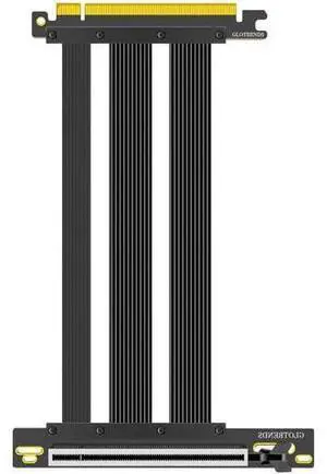 wusu 300mm PCIe 5.0 Riser Cable for RTX5090 RTX4090 RX9070 RX7900, Compatible with PCIe 5.0/4.0 GPUs, 90 Degree Right Angle for Vertical GPU Mount wusu 300mm PCIe 5.0 Riser Cable for RTX5090 RTX4090 RX9070 RX7900, Compatible with PCIe 5.0/4.0 GPUs, 90 Degree Right Angle for Vertical GPU Mount