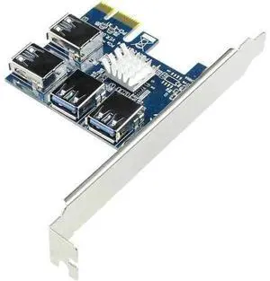 PCIe 1 to 4 PCI-express 16X slots Riser Card PCI-E 1X to External 4 PCI-e USB 3.0 Adapter Multiplier Card for Bitcoin Miner PCIe 1 to 4 PCI-express 16X slots Riser Card PCI-E 1X to External 4 PCI-e USB 3.0 Adapter Multiplier Card for Bitcoin Miner