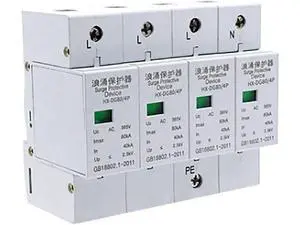 AC380 Three-Phase Power Supply Lightning Protector Surge Protector 20KA-80KA D-Rail Mounted for Security Communication Transportation (80KA Version) AC380 Three-Phase Power Supply Lightning Protector Surge Protector 20KA-80KA D-Rail Mounted for Security Communication Transportation (80KA Version)