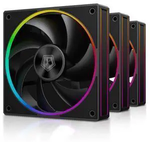 ID-COOLING AF-127-K-TRIO 120mm Case Fan ARGB FDB Bearing PC Fan Daisy Chain Connector Computer Fan for Radiator/CPU Air Cooler/Computer Case, 3 Pack, Black ID-COOLING AF-127-K-TRIO 120mm Case Fan ARGB FDB Bearing PC Fan Daisy Chain Connector Computer Fan for Radiator/CPU Air Cooler/Computer Case, 3 Pack, Black
