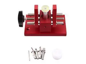 Watch Back Case Remover Opener Tool, Steel Watch Repair Holder with Ergonomic Handle, Adjustable Jaw for Most Watch Sizes, Includes Pry Knives and Accessories for Watch Back Case Remover Opener Tool, Steel Watch Repair Holder with Ergonomic Handle, Adjustable Jaw for Most Watch Sizes, Includes Pry Knives and Accessories for