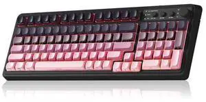 Vszerda S99 Keyboard, Wireless Gaming Keyboard Bluetooth Ergonomic Creamy Computer Keyboards Cute Full Size Backlit Tri-Mode BT/2.4GHz/USB-C for PC Laptop - Black & Pink Gradient Vszerda S99 Keyboard, Wireless Gaming Keyboard Bluetooth Ergonomic Creamy Computer Keyboards Cute Full Size Backlit Tri-Mode BT/2.4GHz/USB-C for PC Laptop - Black & Pink Gradient