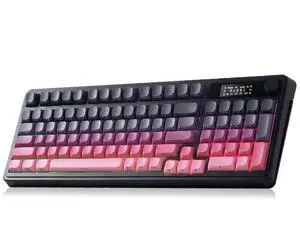 Vszerda S99 Pro Keyboard, Wireless Keyboards with Media Knob Custom RGB Backlit, 3-Modes BT/2.4G/USB-C Membrane Gaming Creamy Keyboard for Windows/MAC/PC Gamer - Black Pink Vszerda S99 Pro Keyboard, Wireless Keyboards with Media Knob Custom RGB Backlit, 3-Modes BT/2.4G/USB-C Membrane Gaming Creamy Keyboard for Windows/MAC/PC Gamer - Black Pink