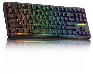 Vszerda Wireless Mechanical Gaming Keyboard: 10000mAh Battery Tri-Mode 2.4G/BT5.3/USB-C Hot Swappable Custom Keyboard with RGB Backlit, Side Printed PBT Keycaps, 15-Layer Gasket Structure, Topographic Vszerda Wireless Mechanical Gaming Keyboard: 10000mAh Battery Tri-Mode 2.4G/BT5.3/USB-C Hot Swappable Custom Keyboard with RGB Backlit, Side Printed PBT Keycaps, 15-Layer Gasket Structure, Topographic