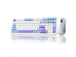 Vszerda Wireless Keyboard and Mouse Combo, F99 Mechanical Keyboards Hot Swappable Custom Keyboard+SC580 Wireless Gaming Mouse White Vszerda Wireless Keyboard and Mouse Combo, F99 Mechanical Keyboards Hot Swappable Custom Keyboard+SC580 Wireless Gaming Mouse White