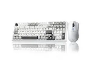Vszerda Wireless Keyboard and Mouse Combo, F99 Mechanical Gaming Keyboards Hot Swappable Custom Keyboard+SC580 Wireless Gaming Mouse White Vszerda Wireless Keyboard and Mouse Combo, F99 Mechanical Gaming Keyboards Hot Swappable Custom Keyboard+SC580 Wireless Gaming Mouse White