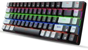 Gaming Mechanical Keyboard Luminous Blue Switch Backlit Type-C 68-Key Keypad for Computer Keyboards 60% New 68-Key Luminous Keyboard Electronic, Black Gaming Mechanical Keyboard Luminous Blue Switch Backlit Type-C 68-Key Keypad for Computer Keyboards 60% New 68-Key Luminous Keyboard Electronic, Black