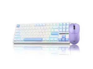 Vszerda Wireless Keyboard and Mouse Combo, F87 Mechanical Keyboard+SC580X Wireless Gaming Mouse Light Purple Vszerda Wireless Keyboard and Mouse Combo, F87 Mechanical Keyboard+SC580X Wireless Gaming Mouse Light Purple