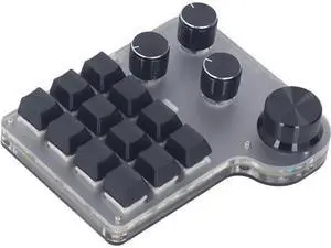 Customized Industrial Console Mechanical Keypad 12 Keys with 4 Mechanized Control Rotary Buttons Support Keyboard Programming Macros and Software Green Shaft with RGB Light Customized Industrial Console Mechanical Keypad 12 Keys with 4 Mechanized Control Rotary Buttons Support Keyboard Programming Macros and Software Green Shaft with RGB Light