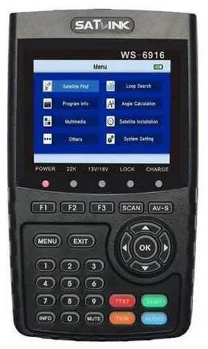 SATLINK WS6916 Digital Satellite Signal Finder Meter, 3.5 inch TFT LCD Screen, Support DVB-S / S2, MPEG-2 / MPEG-4 (AU Plug) SATLINK WS6916 Digital Satellite Signal Finder Meter, 3.5 inch TFT LCD Screen, Support DVB-S / S2, MPEG-2 / MPEG-4 (AU Plug)