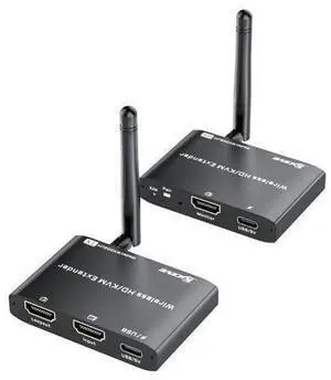 Vszerda 200M/650Ft Wireless HDMI Transmitter and Receiver 1080P@60Hz with KVM,Local Loop-Out,2.5/5GHz,Wireless HDMI Extender for Video Audio to Large Screen TV/Projector/Monitor from Laptop/PC/Camera Vszerda 200M/650Ft Wireless HDMI Transmitter and Receiver 1080P@60Hz with KVM,Local Loop-Out,2.5/5GHz,Wireless HDMI Extender for Video Audio to Large Screen TV/Projector/Monitor from Laptop/PC/Camera