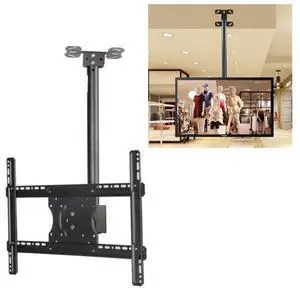 32-65 inch Universal Height & Angle Adjustable Single Screen TV Wall-mounted Ceiling Dual-use Bracket, Retractable Range: 0.5-2m 32-65 inch Universal Height & Angle Adjustable Single Screen TV Wall-mounted Ceiling Dual-use Bracket, Retractable Range: 0.5-2m