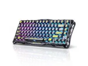 Vszerda Mercury K1 Lite 75% Gaming Keyboard, 2.4GHz/BT/Wired Tri-Mode Wireless Keyboard, Gasket Hot Swappable Mechanical Keyboard, Pre-lubed Linear Switches, RGB Backlit (Transparent Black) Vszerda Mercury K1 Lite 75% Gaming Keyboard, 2.4GHz/BT/Wired Tri-Mode Wireless Keyboard, Gasket Hot Swappable Mechanical Keyboard, Pre-lubed Linear Switches, RGB Backlit (Transparent Black)