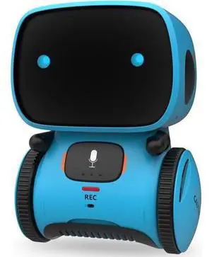 Robot Toy for Kids, Interactive Voice Touch Controlled Smart Robotics with Singing, Dancing, Speech Recognition and Voice Recording, Idea Gift Toy for Babies Toddlers Children Kids - Blue Robot Toy for Kids, Interactive Voice Touch Controlled Smart Robotics with Singing, Dancing, Speech Recognition and Voice Recording, Idea Gift Toy for Babies Toddlers Children Kids - Blue
