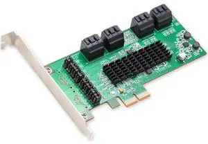 IO CREST SI-PEX40071 SATA III 8 Port Controller Card PCE-e 2.0 x2 with Low Profile Bracket IO CREST SI-PEX40071 SATA III 8 Port Controller Card PCE-e 2.0 x2 with Low Profile Bracket
