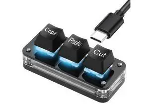 Mini 3-Key Cut Copy Paste Keyboard Programmable Keypads with LED Light Mechanical Hot Swap Macro Keyboard for Working and Gaming Mini 3-Key Cut Copy Paste Keyboard Programmable Keypads with LED Light Mechanical Hot Swap Macro Keyboard for Working and Gaming