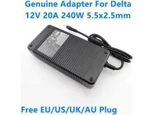 Delta Charger 240W 12V 20A 5.5x2.5mm AC Adapter For EADP-220AB B 341-0222-01 Laptop Power Supply Charger Fit 12V 18A Delta Charger 240W 12V 20A 5.5x2.5mm AC Adapter For EADP-220AB B 341-0222-01 Laptop Power Supply Charger Fit 12V 18A