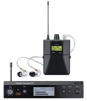 Stereo wireless monitoring ear-return system. Wireless ear-return audio equipment for singers, actors and bands. PM300PSM60 Stereo wireless monitoring ear-return system. Wireless ear-return audio equipment for singers, actors and bands. PM300PSM60