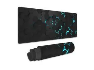 Gaming Mouse Pad, Blue Honeycomb Science Technology Extended Mouse Pad Gaming Large, Big Desk Mat with Non-Slip Base and Stitched Edge,Long Computer Keyboard Mouse Mat for Home Office Work 31.5"x15.7" Gaming Mouse Pad, Blue Honeycomb Science Technology Extended Mouse Pad Gaming Large, Big Desk Mat with Non-Slip Base and Stitched Edge,Long Computer Keyboard Mouse Mat for Home Office Work 31.5"x15.7"