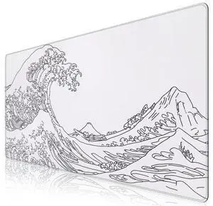 White Mouse Pad, Extended Gaming Mouse Pad (35.4x15.7 in), Large Stable Rubber Base Mousepad with Stitched Edges, Keyboard Mouse Mat Desk Pad for Work, Game, Office, Home White Mouse Pad, Extended Gaming Mouse Pad (35.4x15.7 in), Large Stable Rubber Base Mousepad with Stitched Edges, Keyboard Mouse Mat Desk Pad for Work, Game, Office, Home