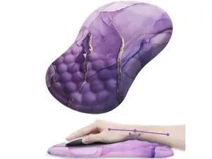 Mouse Pad Wrist Support, Laokiiy Ergonomic Mouse Pad with Wrist Rest, Comfortable Computer Mouse Pad for Laptop, Pain Relief Mousepad with Non-Slip PU Base Purple Mouse Pad Wrist Support, Laokiiy Ergonomic Mouse Pad with Wrist Rest, Comfortable Computer Mouse Pad for Laptop, Pain Relief Mousepad with Non-Slip PU Base Purple