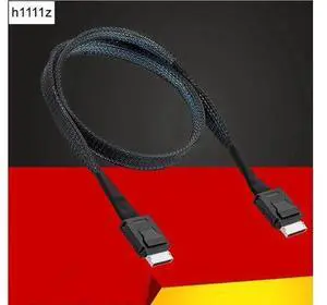 Mini SAS Oculink SFF-8611 X4 to SFF-8611 X4 Cable 50cm High Speed PCI-E4.0 24Gbps SFF8611 to SFF8611 Male to Male NVME SSD Cable Mini SAS Oculink SFF-8611 X4 to SFF-8611 X4 Cable 50cm High Speed PCI-E4.0 24Gbps SFF8611 to SFF8611 Male to Male NVME SSD Cable